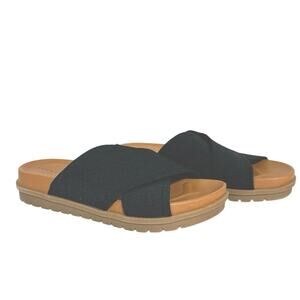Lucky Brand Women’s Sieko Black Crisscross Slide Sandal Size 6 M